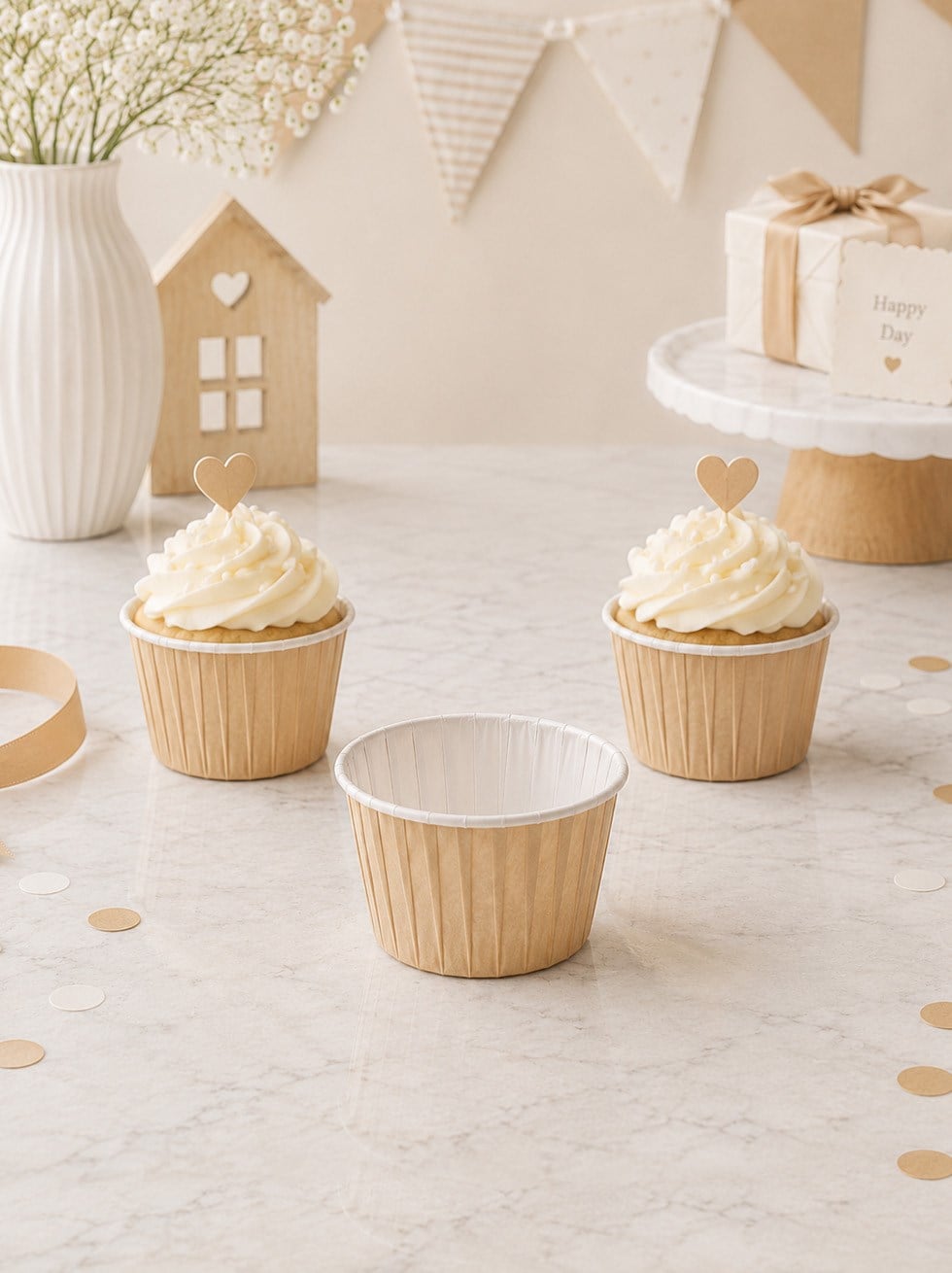 Kraft Renk Cupcake Muffin Kapsülü – Kek Sunum Kalıbı 50li 