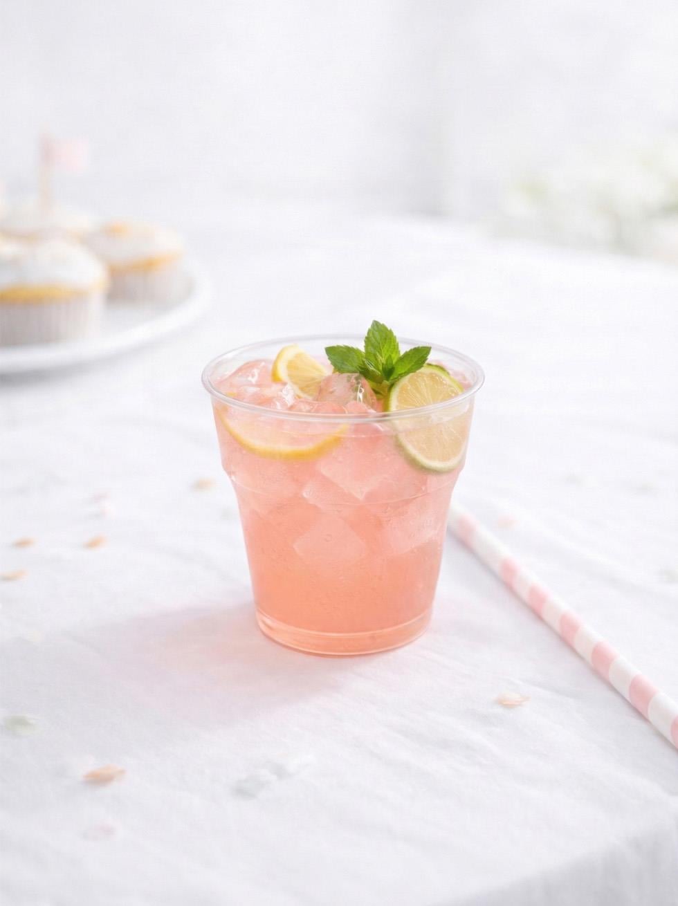 Kristal Plastik Bardak Meşrubat Bardağı Şeffaf 25li