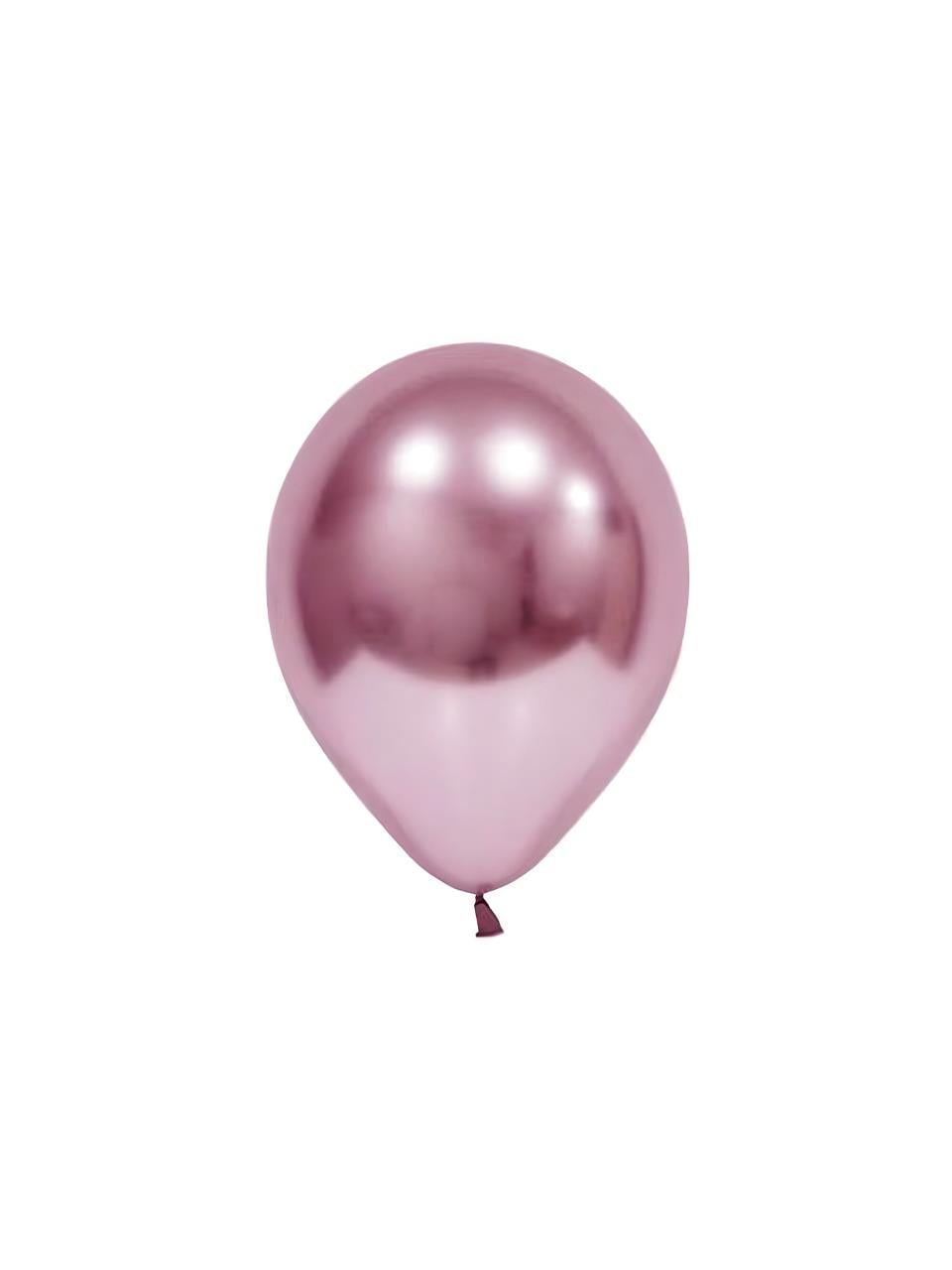 Krom Balon Parlak Parti Balonu Pembe 12 inc - 30 cm 5'li