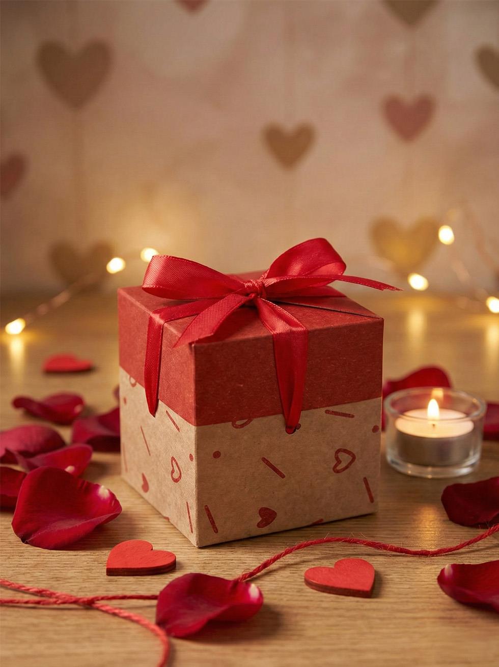 Kurulabilir Kraft Kutu Kalpli 9X9 Cm