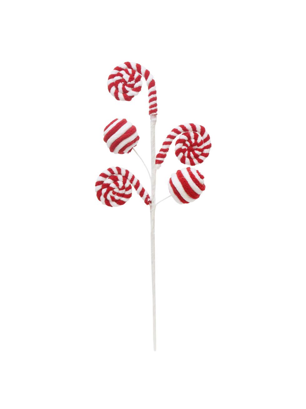 Lolipop & Baston Şeker Yılbaşı Dekor ve Ağaç Süsü  – Kırmızı Beyaz 70 cm