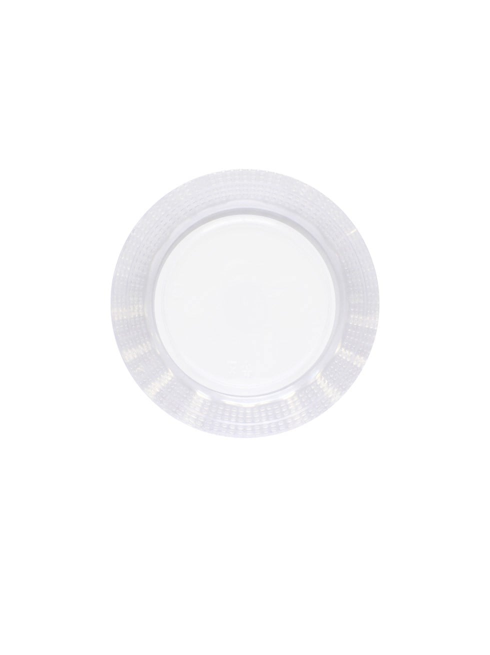 Lüks Mika Tabak Desenli Plastik Parti Tabağı Şeffaf 18 cm 6lı