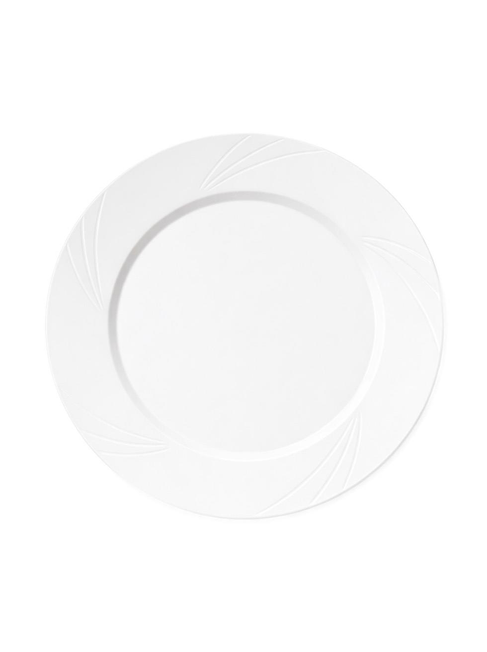 Lüks Plastik Mika Tabak 6lı 26 Cm Beyaz
