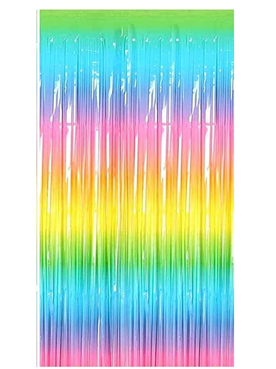 Makaron Gökkuşağı Parti Perdesi Kapı ve Fon Perdesi 