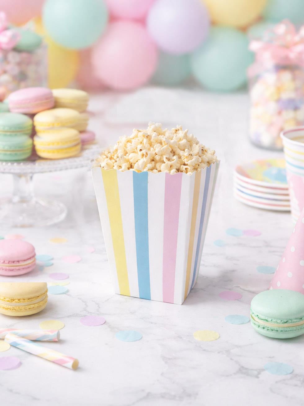 Makaron Mısır Kutusu Çizgili 8li