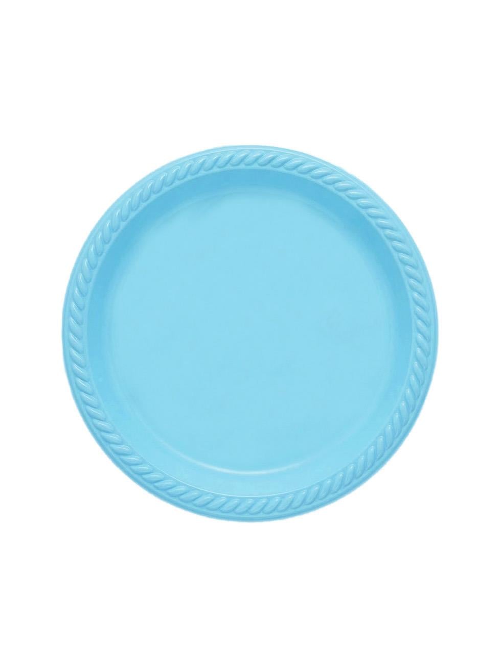 Mavi Plastik Tabak & Karton Bardak Seti – Doğum Günü Parti Malzemesi 24lü 