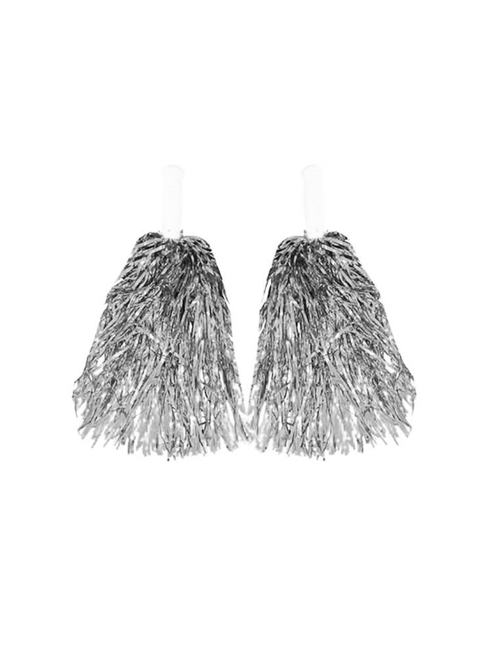 Metalik Ponpon Gümüş 2'Li