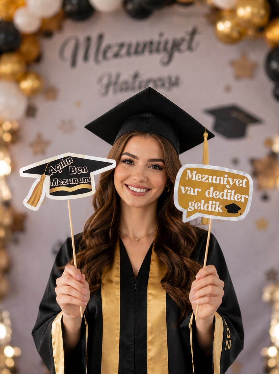 Mezuniyet Konuşma Balonu Seti 10lu