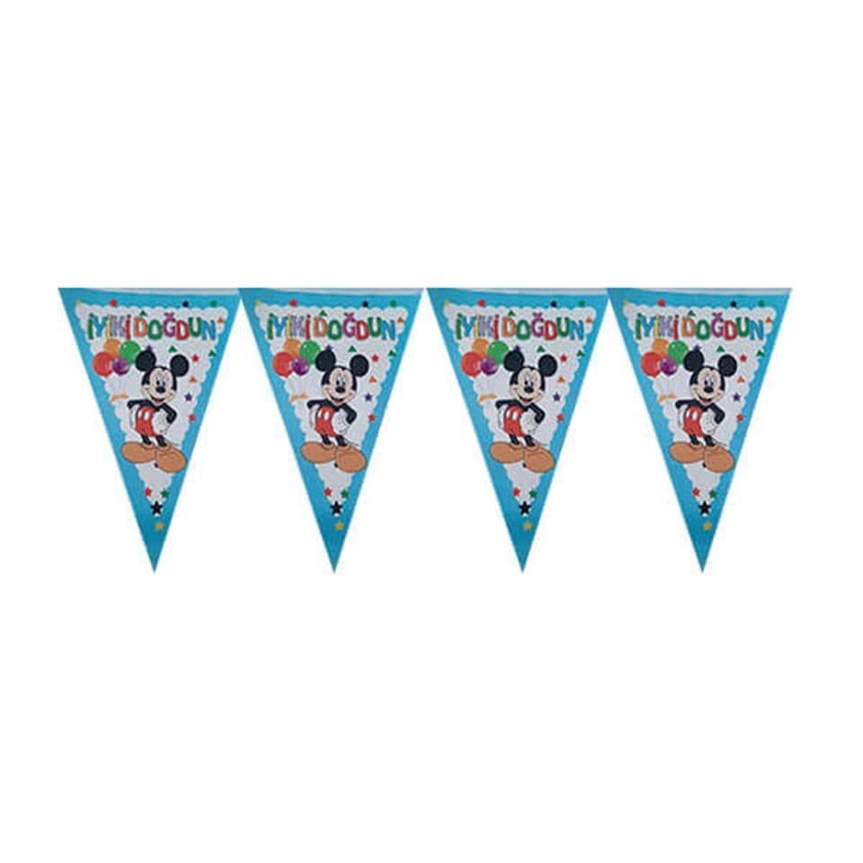 Mickey Mouse Kırmızı-Mavi Flama Yazı