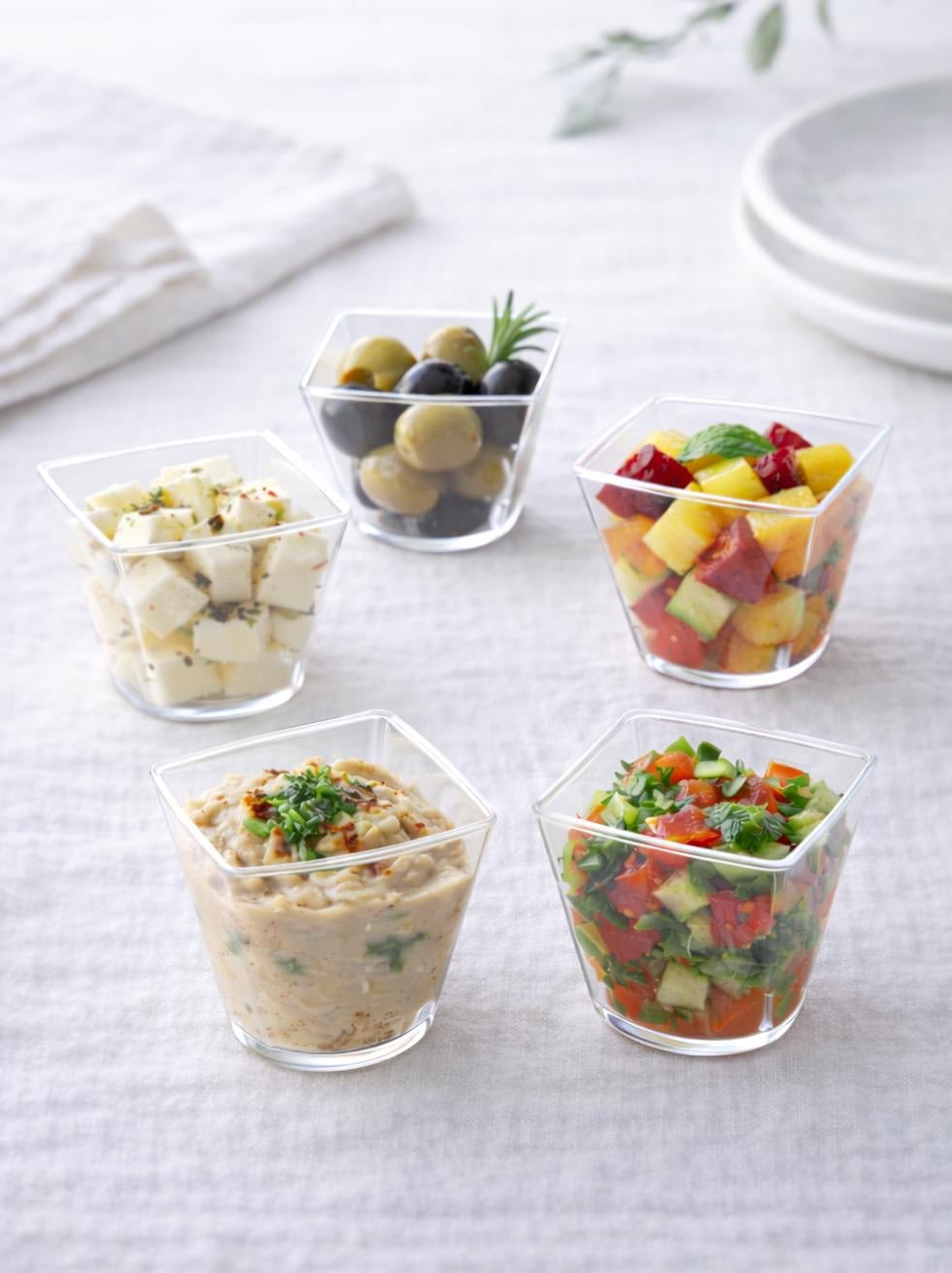 Mini Kare Sunum Kasesi Şeffaf Mika Kap 60 CC 25li