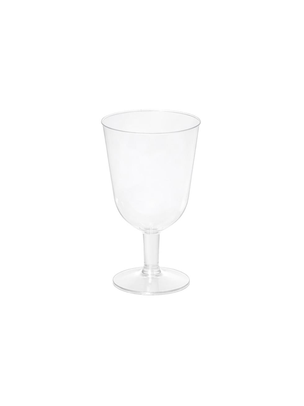 Mika Plastik Kadeh Şeffaf Ayaklı Şarap Bardağı 150 ml 6lı