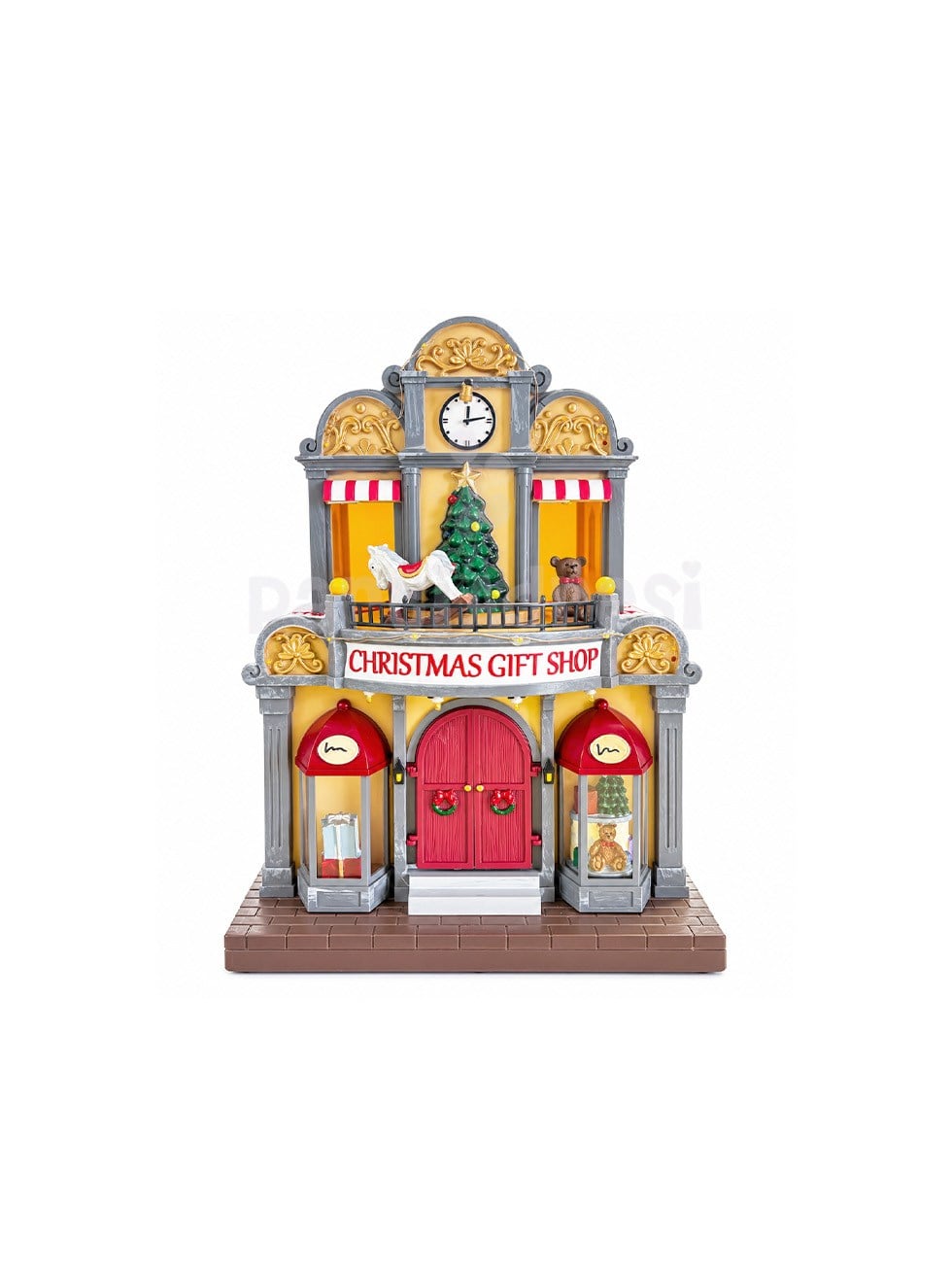 Müzikli Hareketli Işıklı Yılbaşı Dekoru Christmas Gift Shop 32 cm