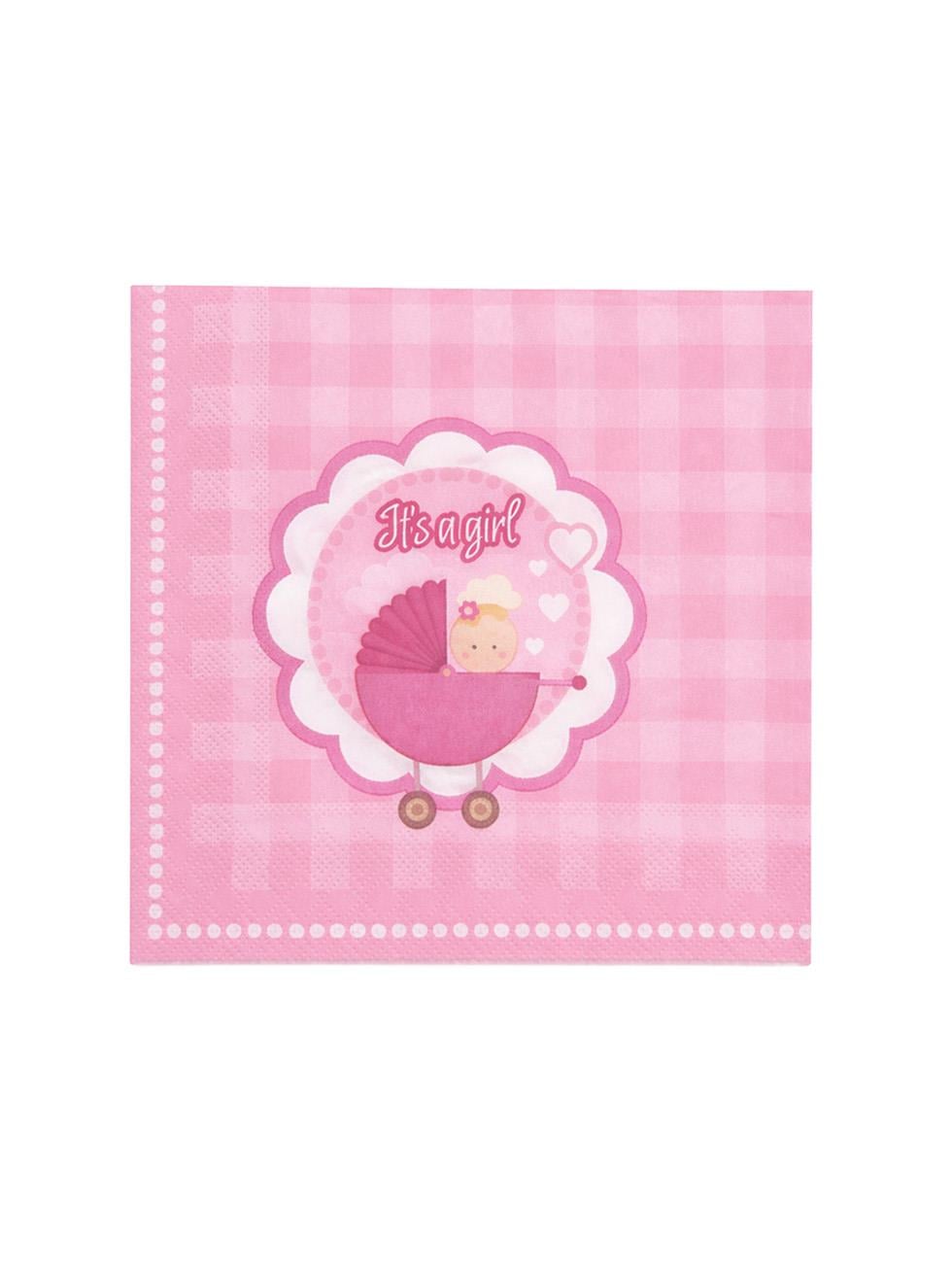 Kız Bebek Baby Shower Konsept Kağıt Peçete 20li