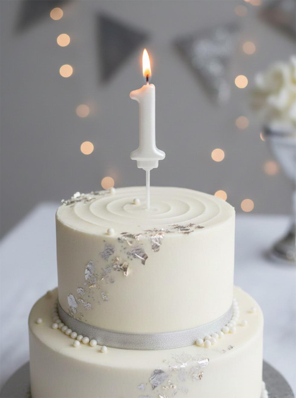 Pasta Mumu 1 Rakam Mum Beyaz