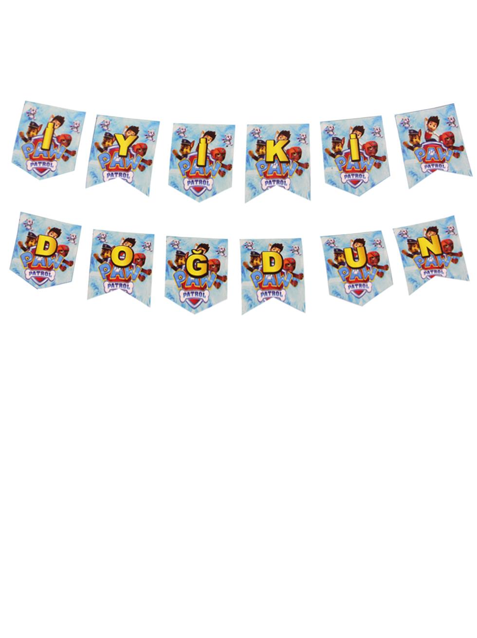Paw Patrol Temalı İyi Ki Doğdun Banner – Erkek Çocuk Doğum Günü Dekoru