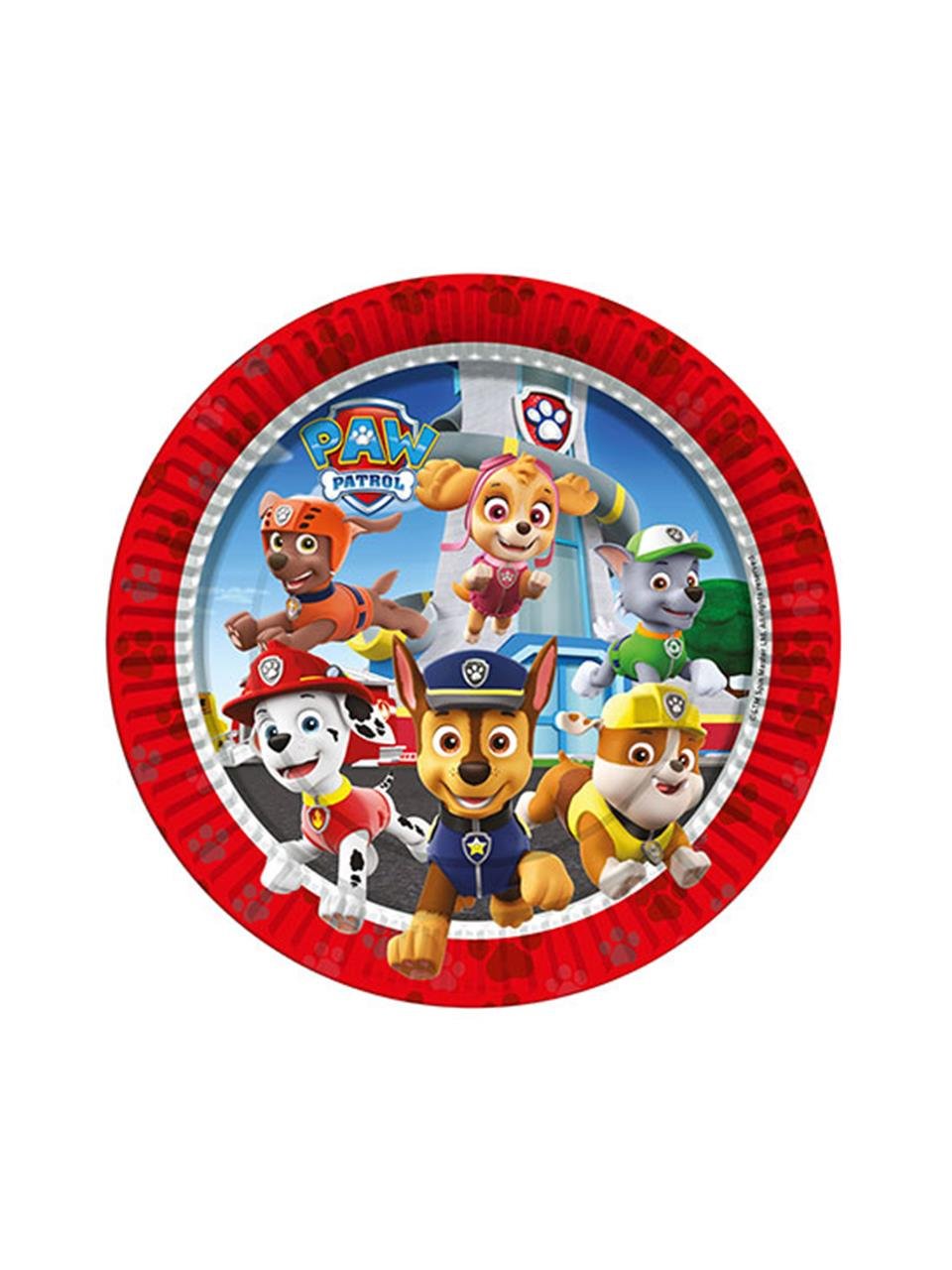 Paw Patrol Temalı Tabak Doğum Günü  Karton Tabak 8'li
