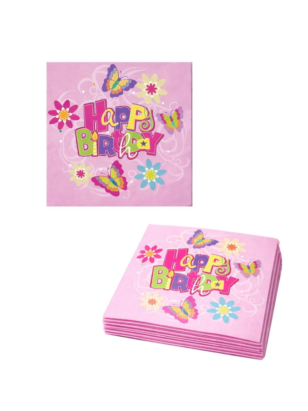 Happy Birthday Peçete Kız Çocuk Doğum Günü Peçetesi 20li