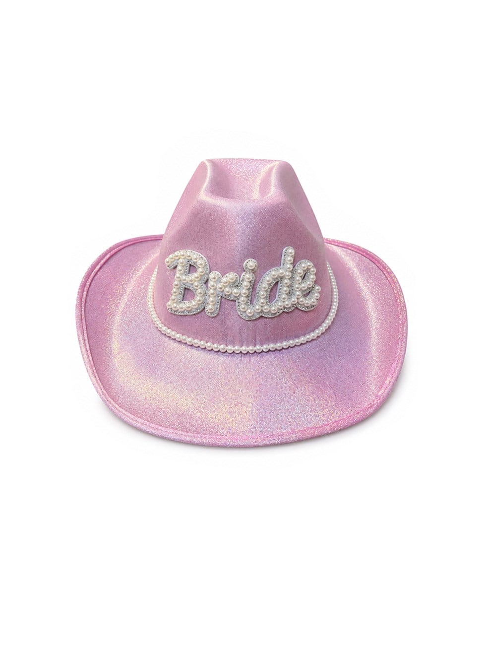 Pembe Bride Kovboy Şapkası – İncili Bekarlığa Veda Parti Aksesuarı