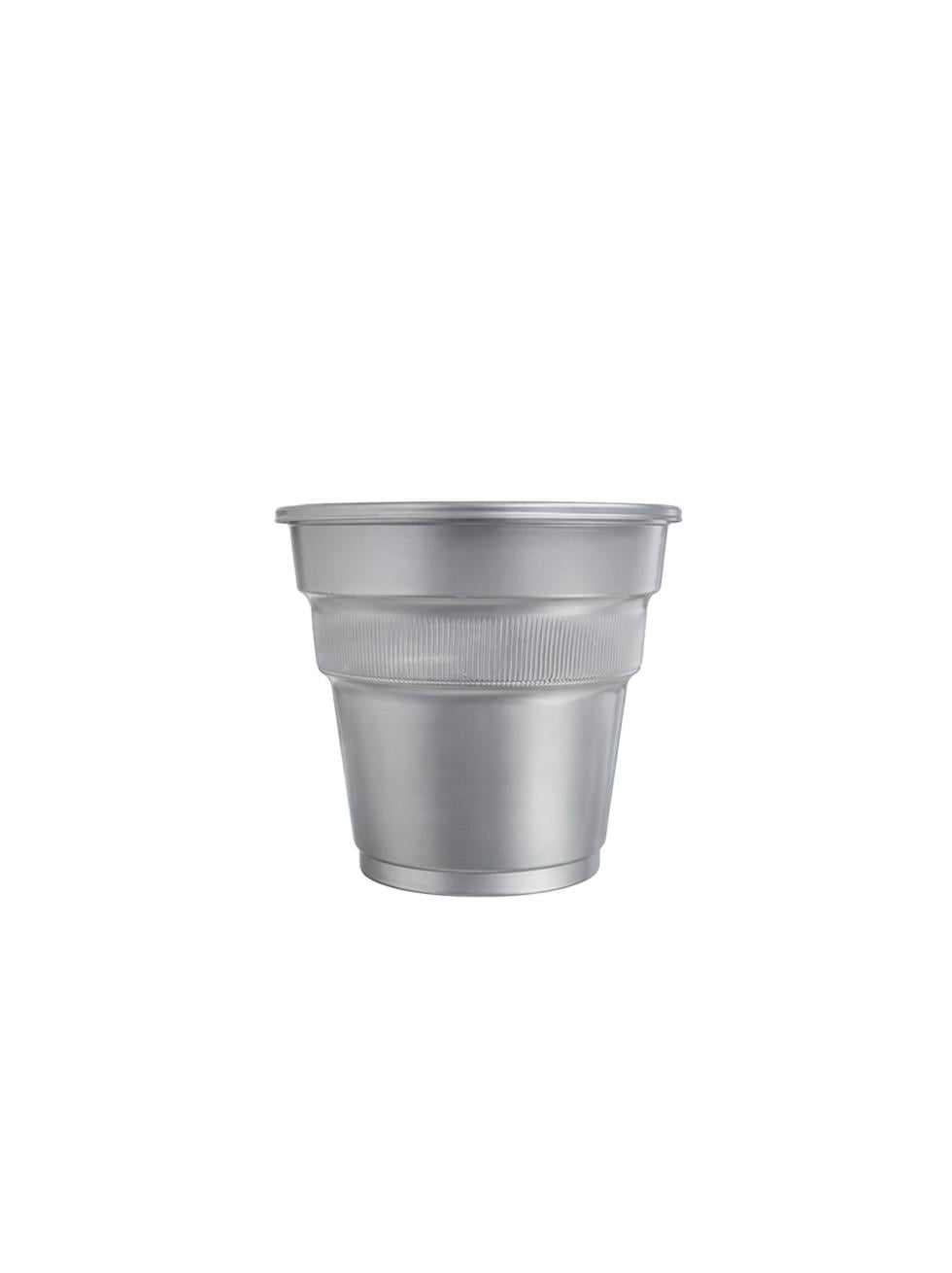Plastik Bardak Gümüş Renk 25Li