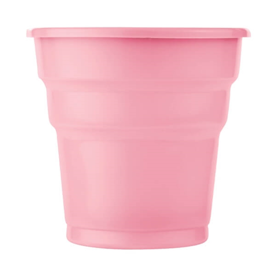 PLASTİK BARDAK PEMBE RENK 25'Lİ