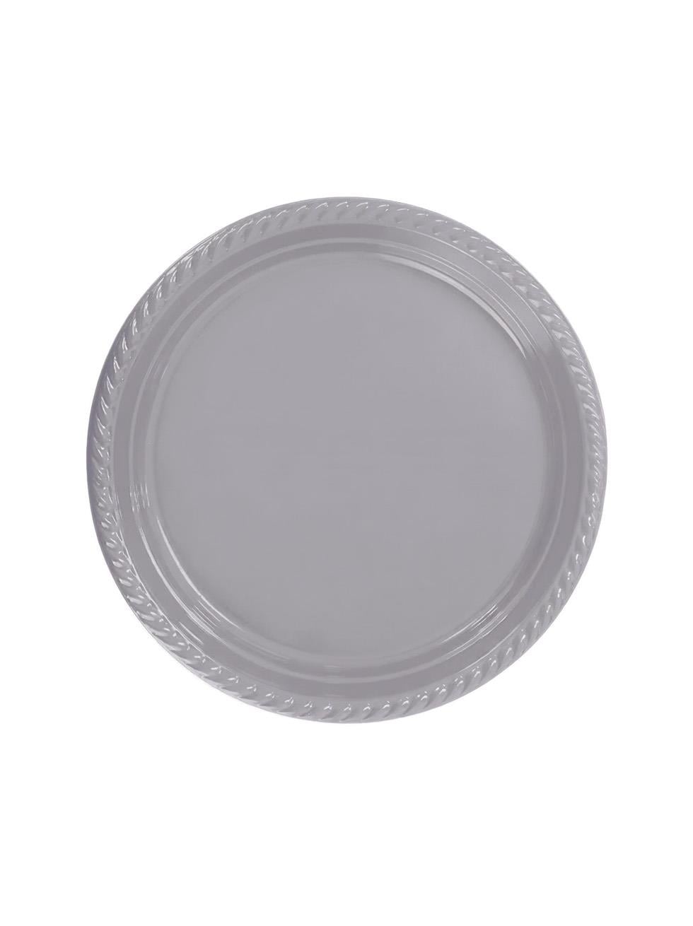 Plastik Tabak Doğum Günü Parti Tabağı Gümüş 21 cm 25li