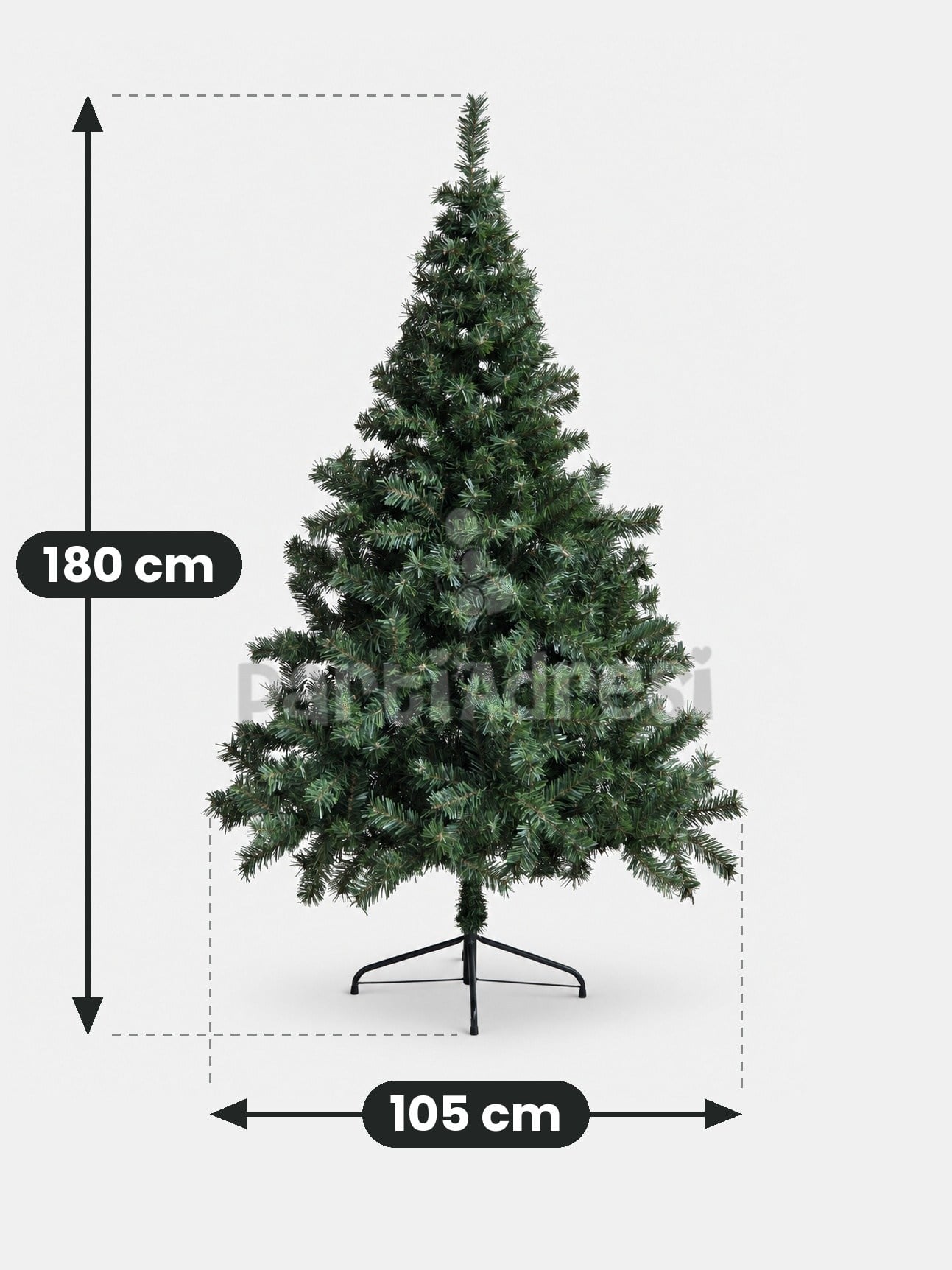 Premium Yılbaşı Ağacı 180 cm 530 Dallı Metal Ayaklı Yoğun Görünümlü Çam Ağacı