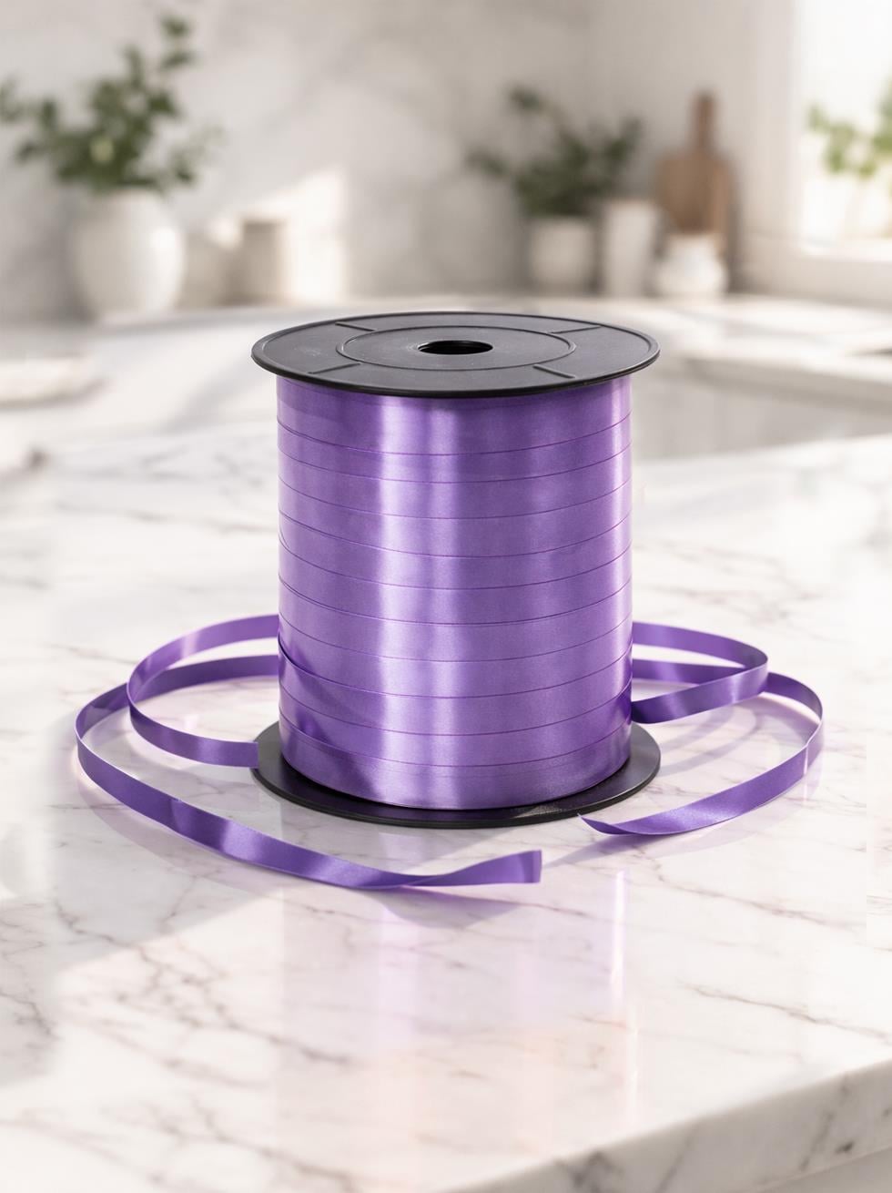 Mor Rafya Kurdele – Hediye Paketleme Balon Bağlama Şeridi 8 mm 200 Mt