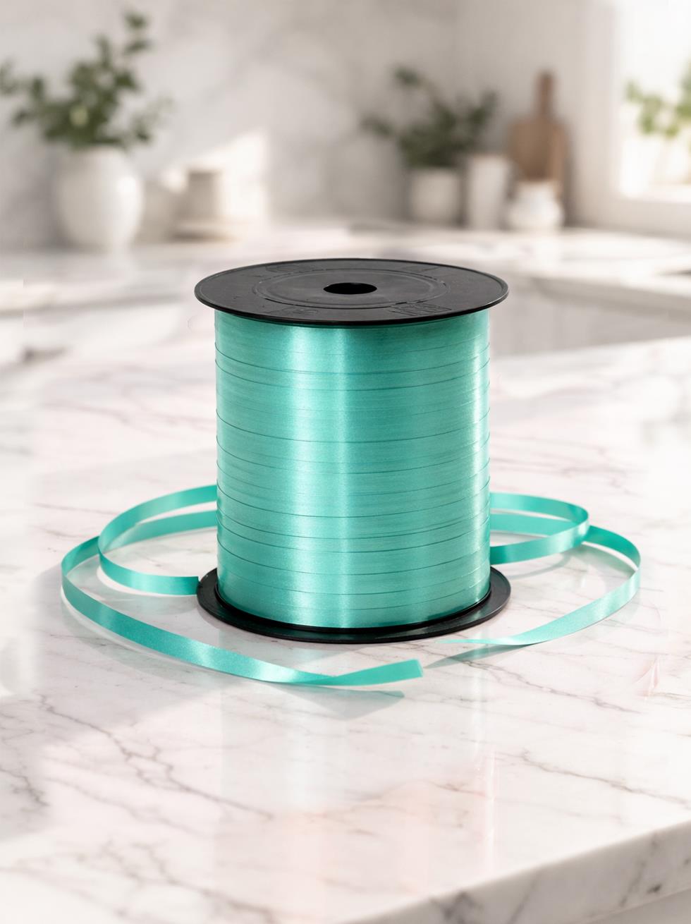 Yeşil Rafya Kurdele – Hediye Paketleme Balon Bağlama Şeridi 8 mm 200 Mt