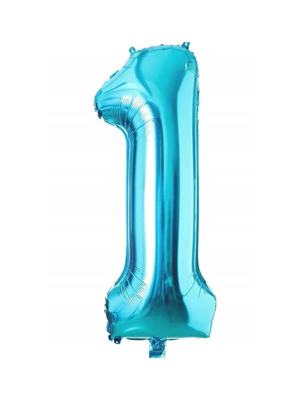 Rakam Folyo Balon 1 Mavi Renk 86 Cm - 34”