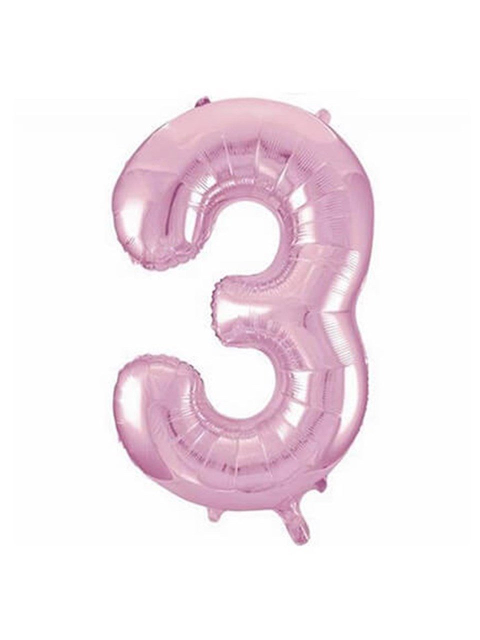 Rakam Folyo Balon 3 Pembe Renk 86 Cm - 34”