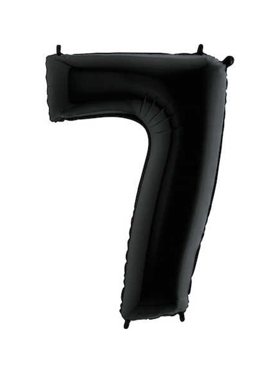 Rakam Folyo Balon 7 Rakamı Siyah 100 cm 40 inc