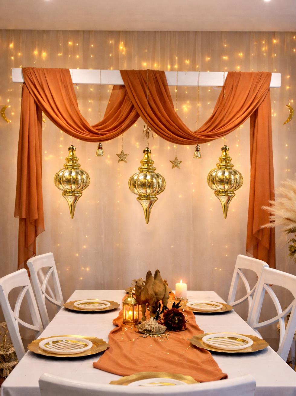 Ramazan Özel Dekoratif Sarkıt Süs Altın 26 cm