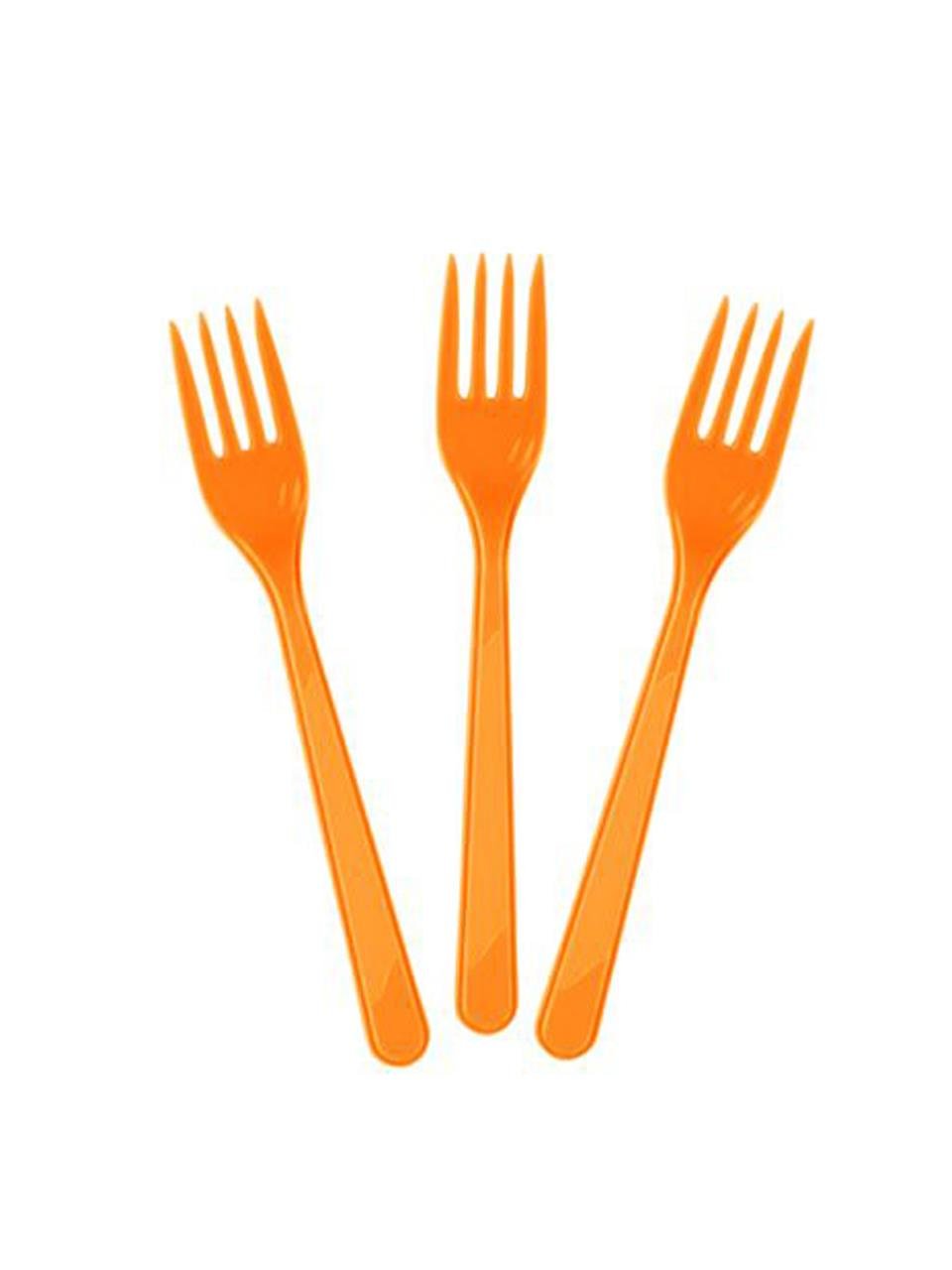 Plastik Çatal Turuncu 25 Li