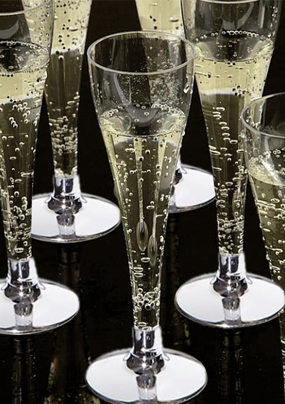 Şampanya Bardağı Gümüş Ayaklı 6lı