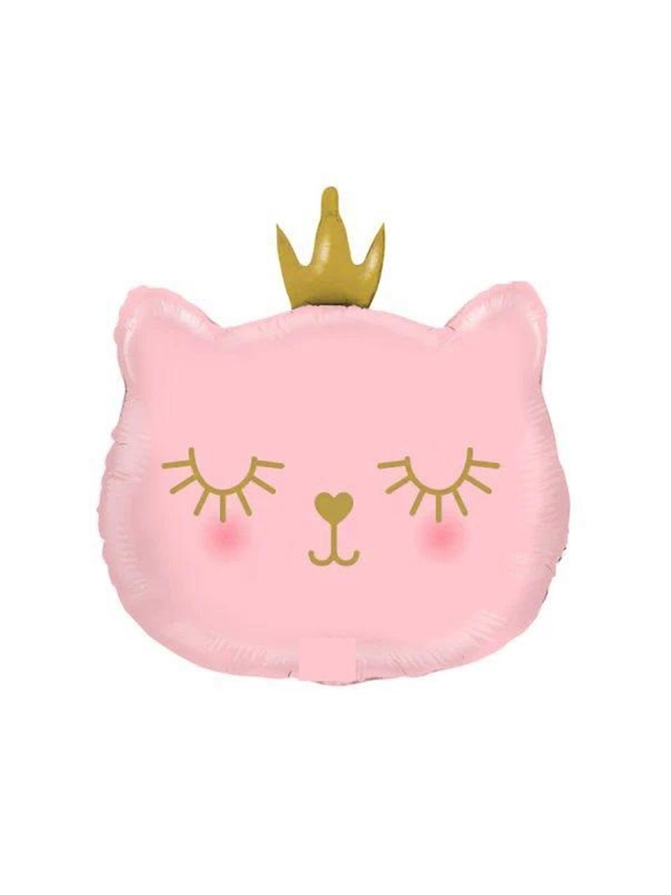 Sevimli Kedi Folyo Balon Pembe 30