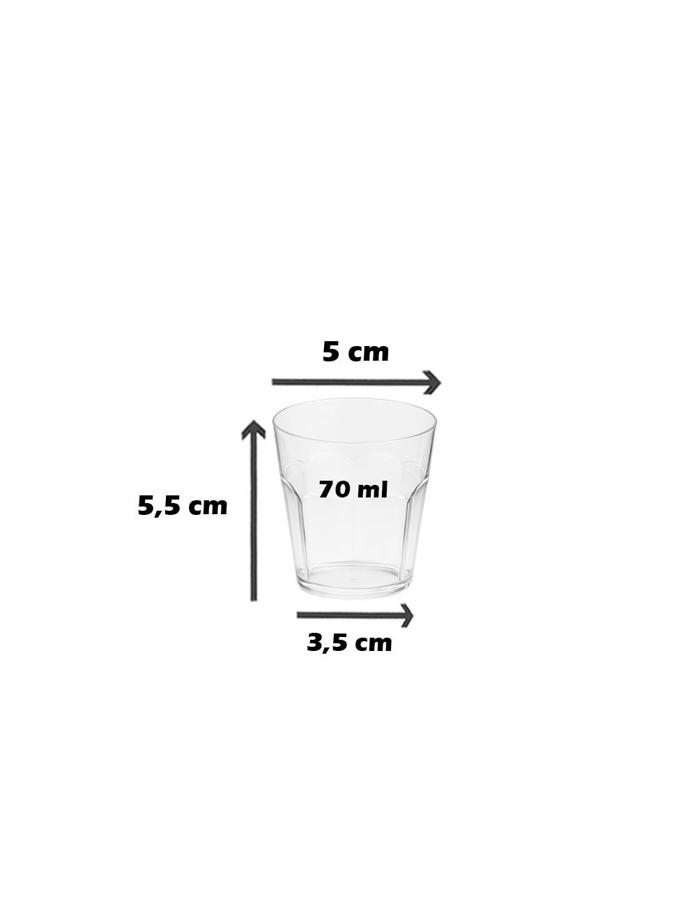 Mika Plastik Shot Bardağı Mini Bardak 70 ml 20li