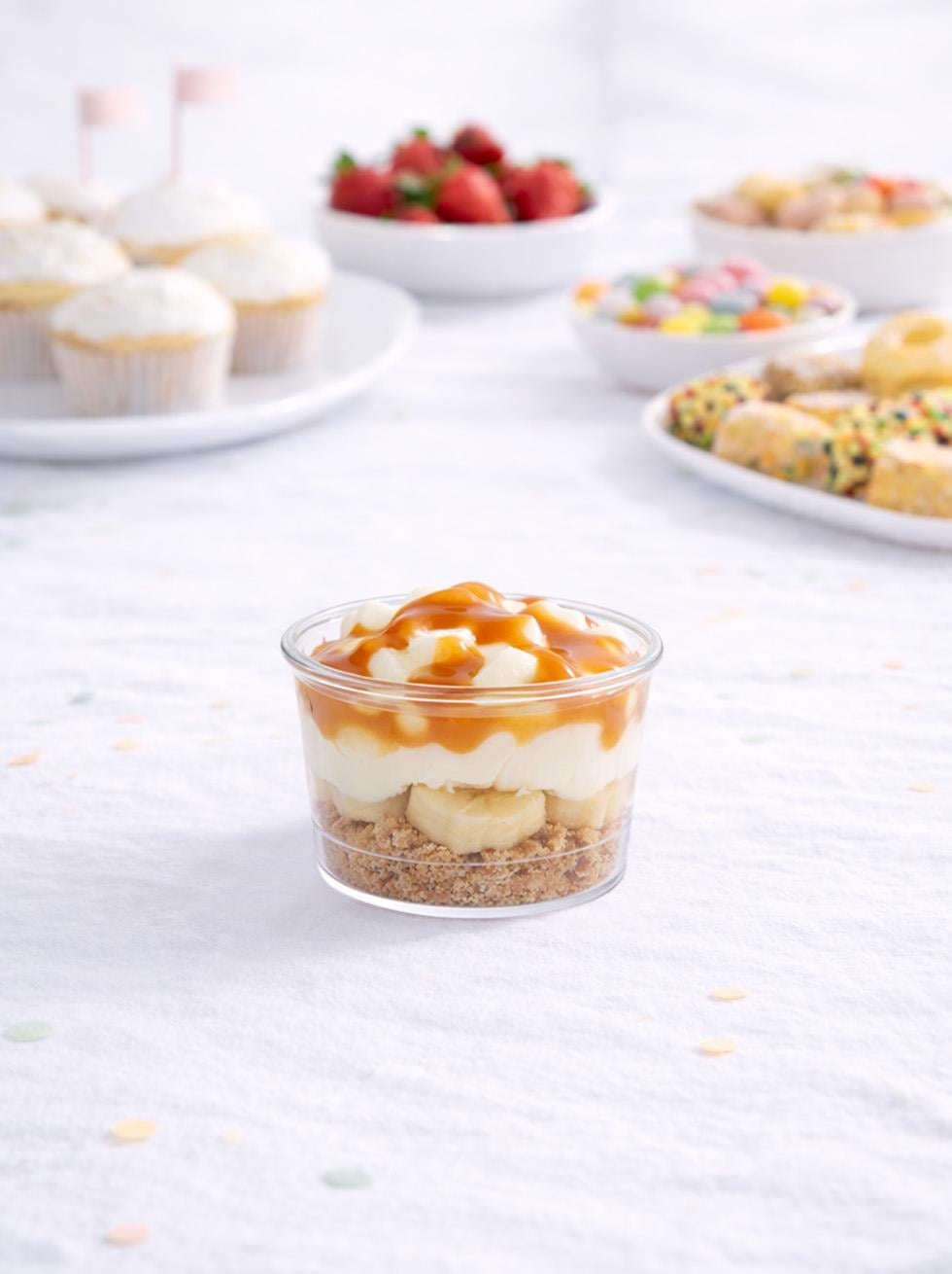 Mika Plastik Sunum Kasesi Silindir Kap Şeffaf 180 ml 30lu