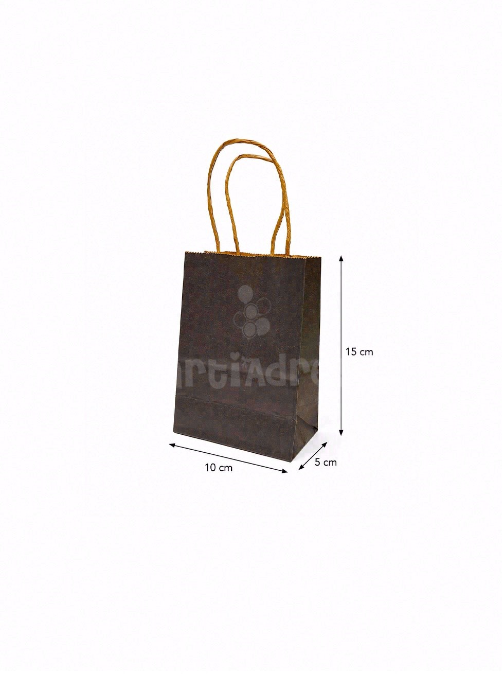 Siyah Mini Boy Kağıt Çanta – Hediye Çantası 10x15x5 cm 12li