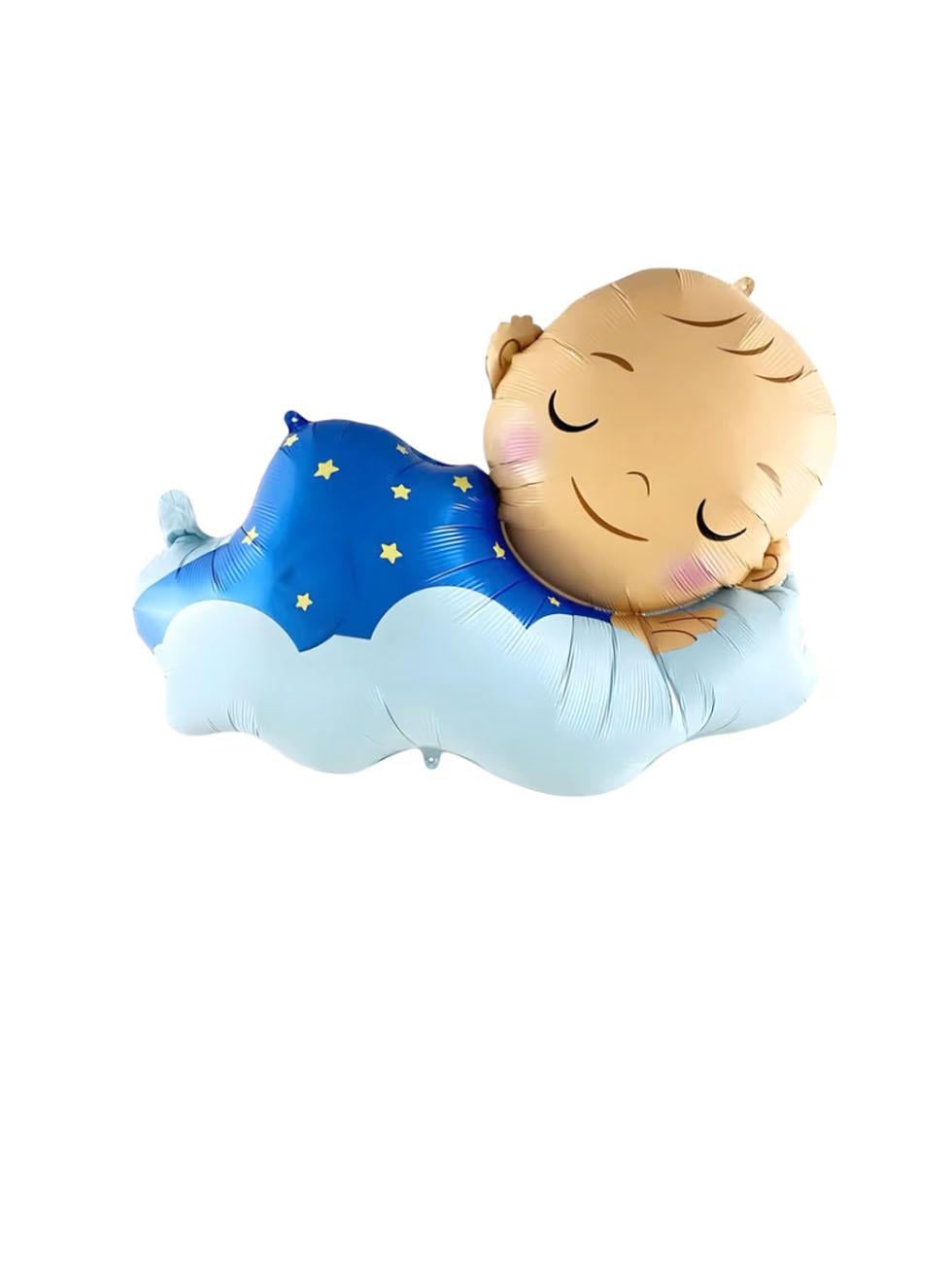 Uyuyan Erkek Bebek Folyo Balon – Cinsiyet Partisi & Baby Shower Süsü 98 cm