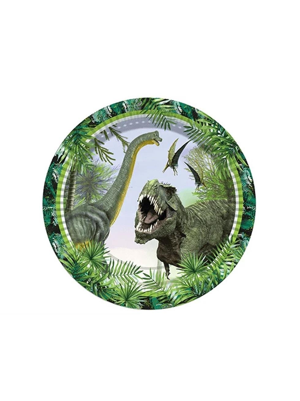 Vahşi Jurassic Parti Tabak 23 Cm 8 Adet