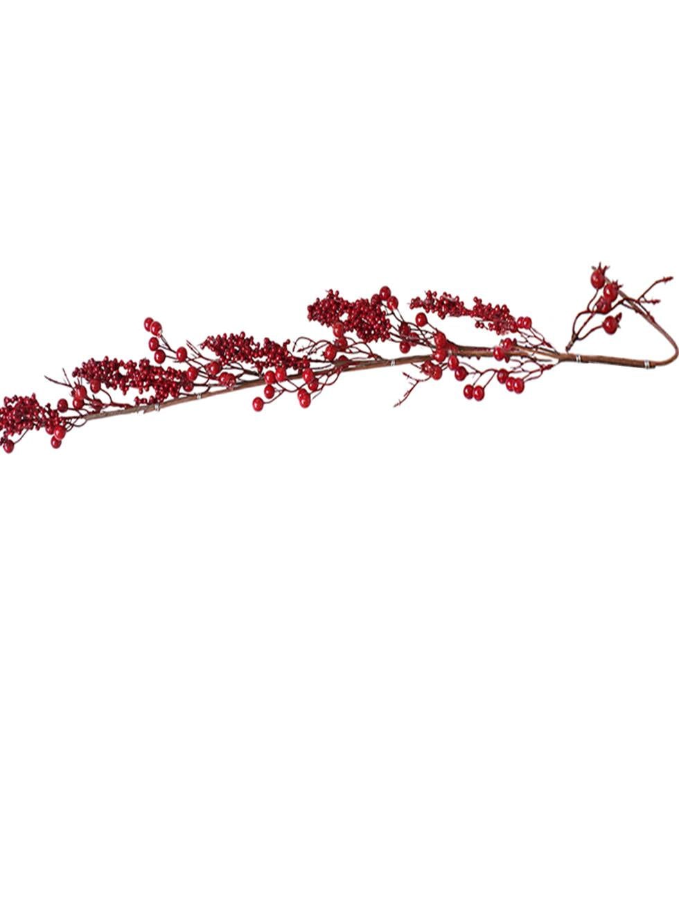 Yılbaşı Dekor Süsleri Kokina Berry Mini Meyve Detaylı Garland 150 cm