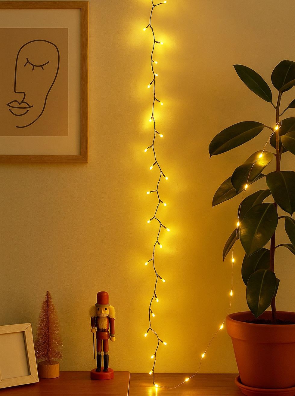 Yılbaşı Dekoratif Pilli LED Işık Süsü – Günışığı 5 Metre