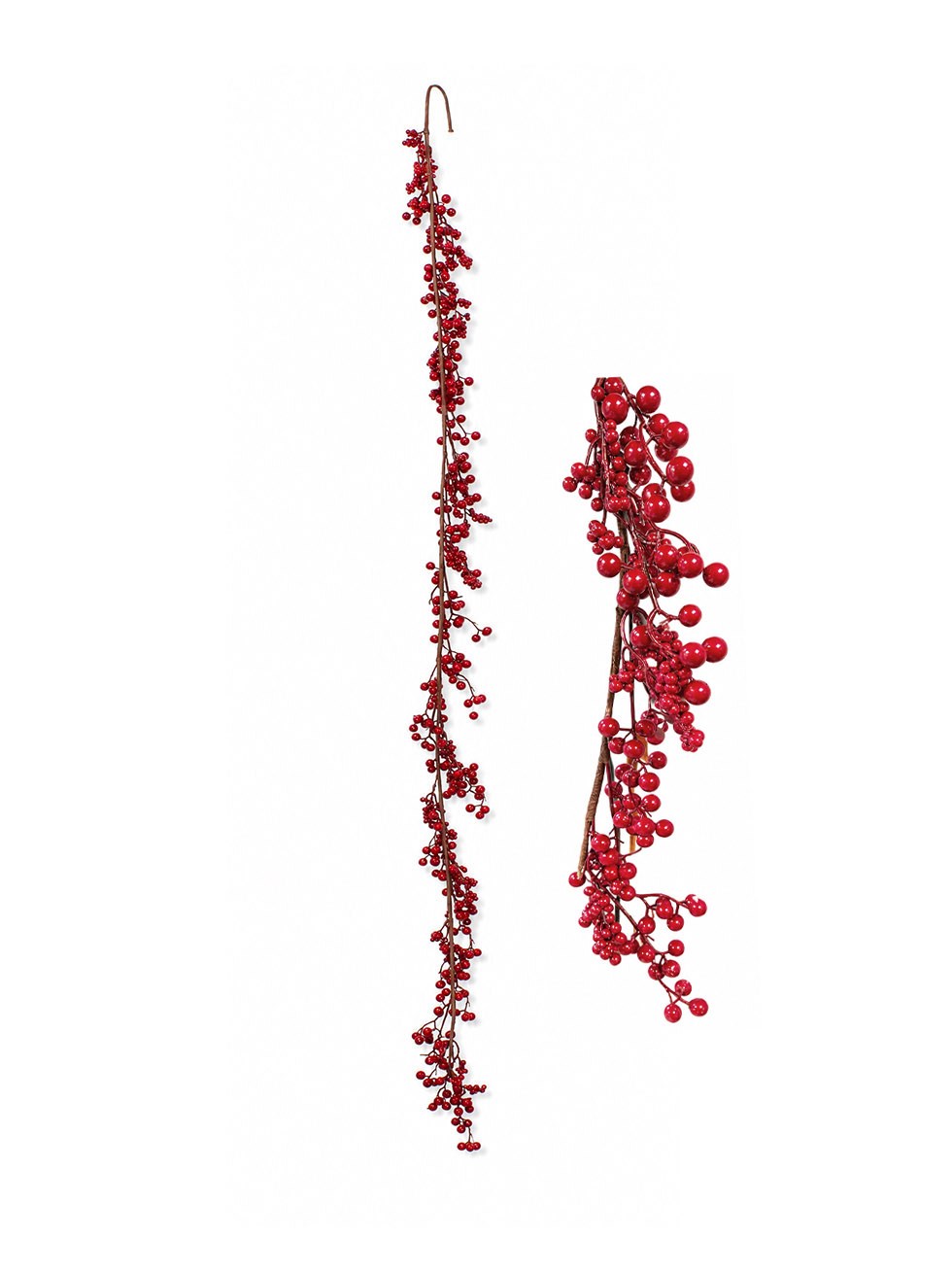 Yılbaşı Dekoru Kırmızı Kokina Berry Garland 175 cm – Dekoratif Kapı ve Şömine Süsü