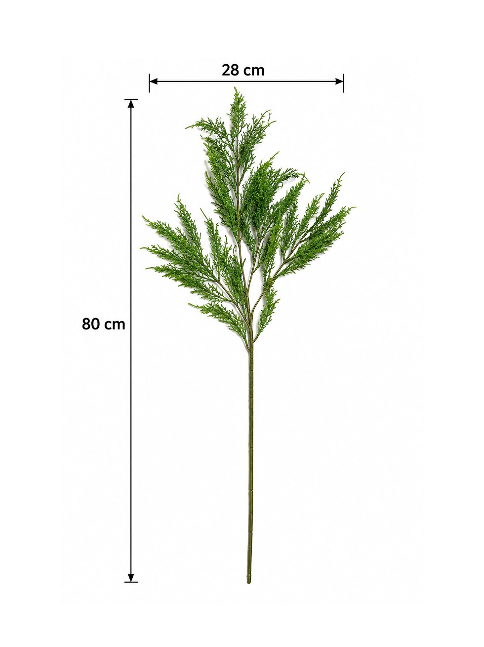 Yılbaşı Dekoru Yapay Yeşil Selvi Çam Dalı 80 cm – Dekoratif Vazo ve Ağaç Süsü