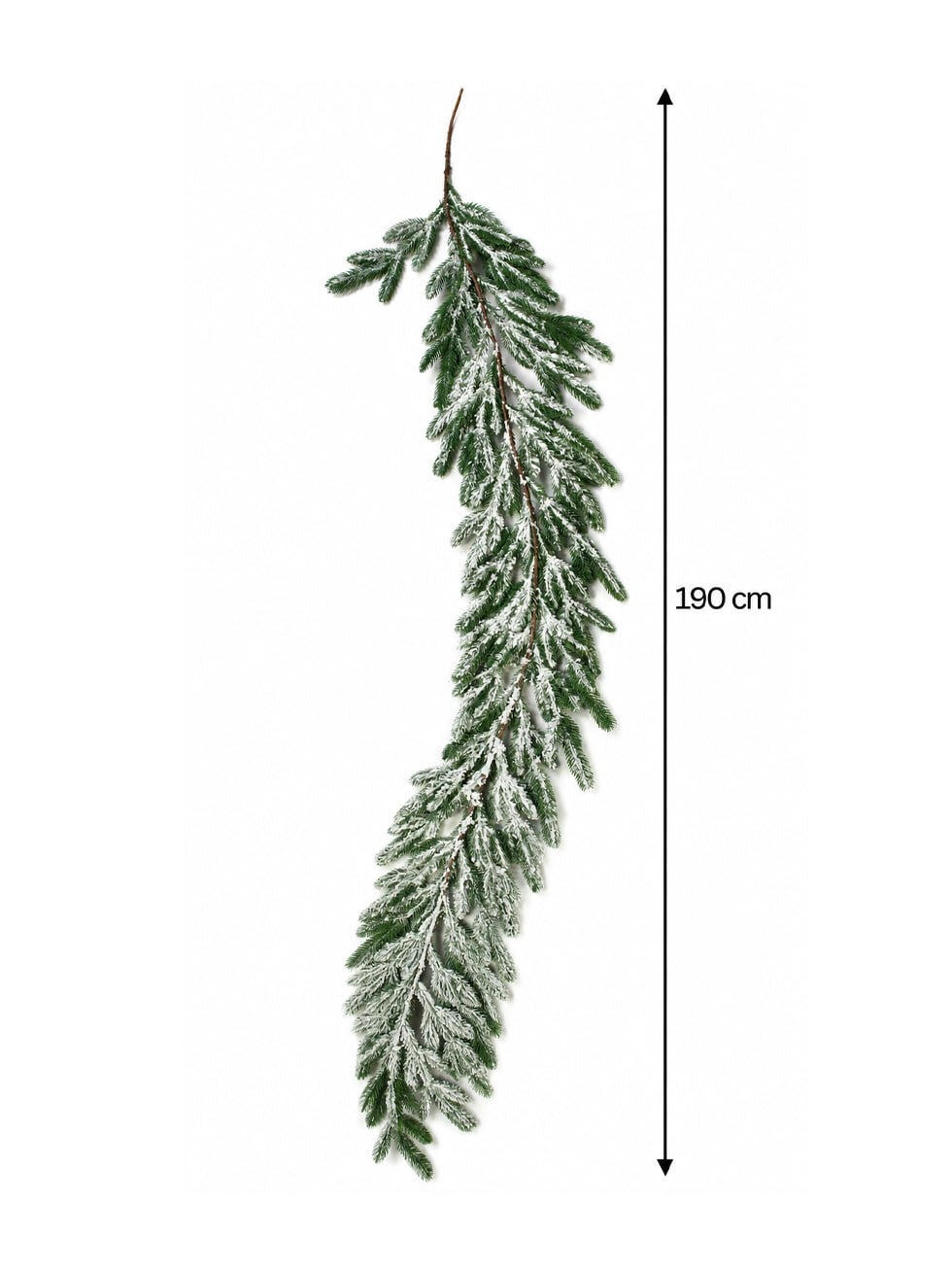 Yılbaşı Yapay Karlı Çam Garland Dekor 190 cm – Yeşil Çam Dalı Şömine ve Kapı Süsü