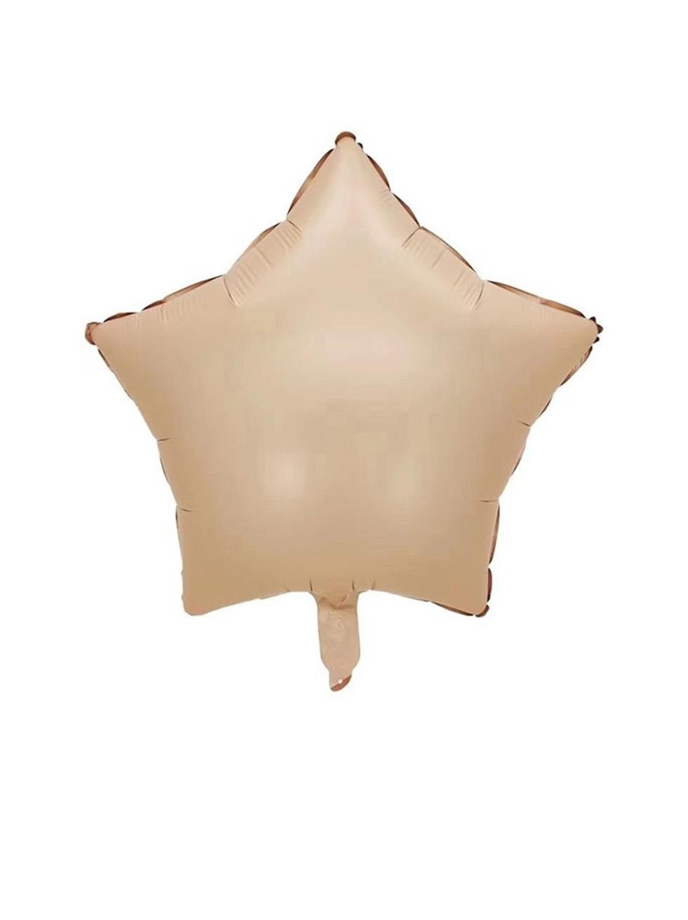 Yıldız Folyo Balon Bej Rengi Yıldız Figürlü Uçan Parti Balonu
