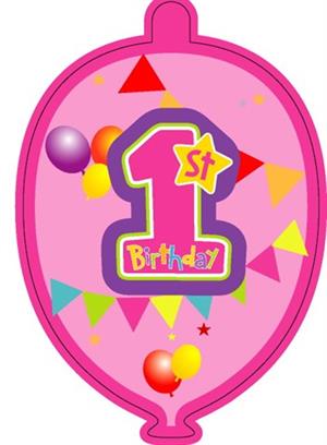 Kağıt Zincir 1 Yaş Parti Süsü Pembe 24lü