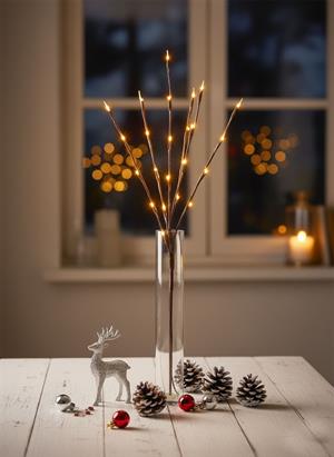Yılbaşı LED Işıklı Dal Dekoratif  Aksesuar Gün Işığı 73 cm