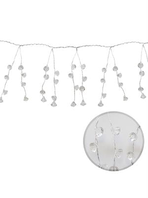 Yılbaşı Dekor Süsleri Lüks Kristal Işıltı Boncuklu Garland 110 cm