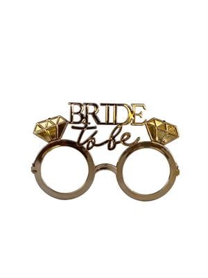 Bride to be Bekarlığa Veda Partisi Gözlüğü Tek Taşlı Bride Gözlük Bronz